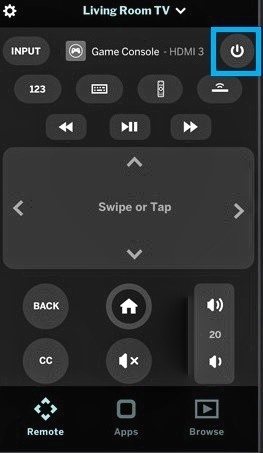 Смартфон и пульт рядом с телевизором Vizio