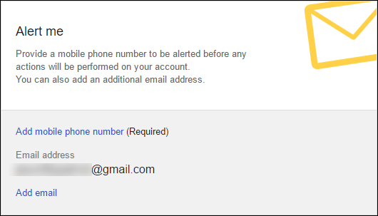 Раздел 'Alert me' — настройки уведомлений и подтверждение номера телефона