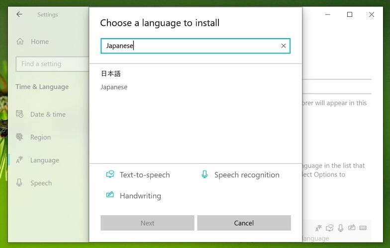 Процесс удаления и установки японского языка