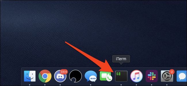 Панель Dock с иконками приложений и индикатором запущенного приложения