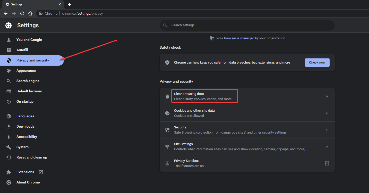 Очистка данных просмотра