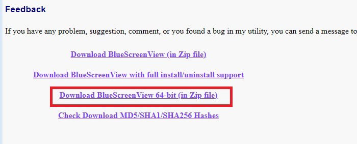 Загрузка BlueScreenView