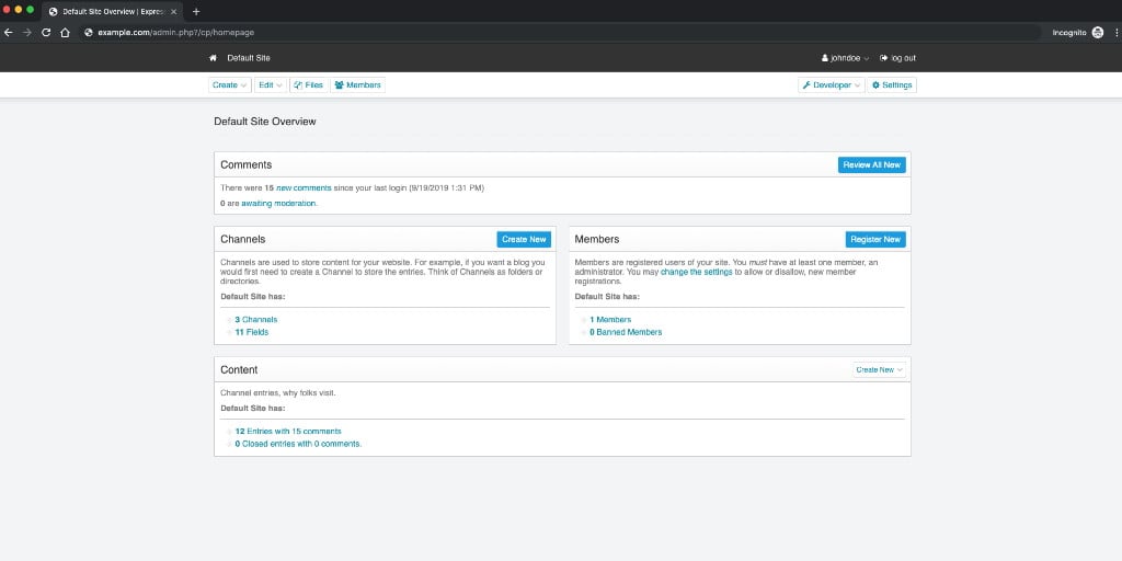 Установка ExpressionEngine на CentOS 8