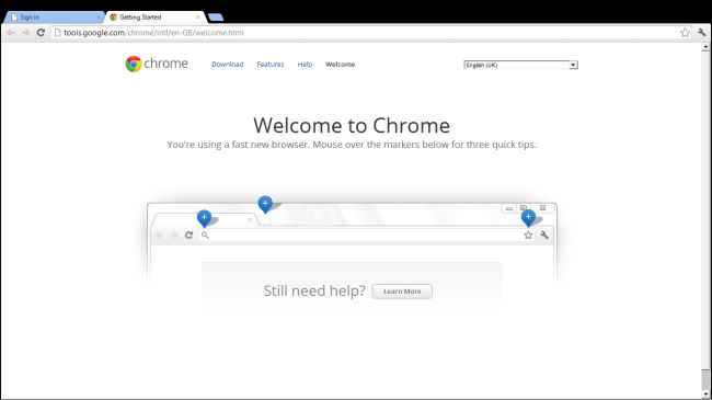 Интерфейс Chrome в полноэкранном Metro‑режиме