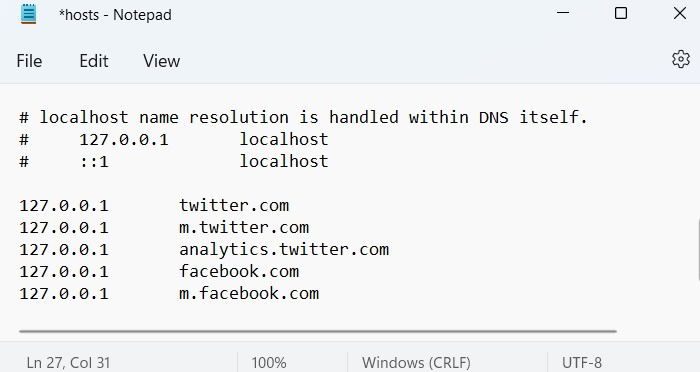 Браузер пытается открыть сайт, но доступ заблокирован через hosts