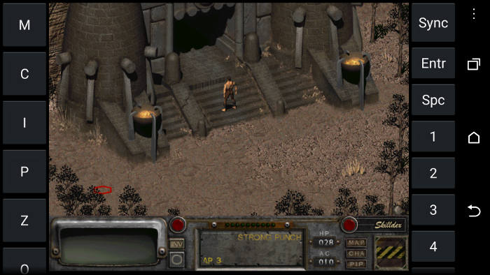 Скриншот Fallout 2, работающий на Android