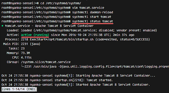 Запуск Tomcat как systemd-сервиса и проверка статуса