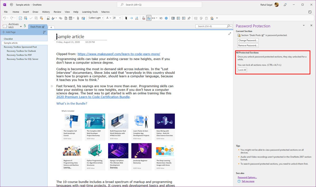 Блокировать все разделы одним кликом