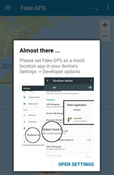 Приложение FakeGPS для подмены местоположения на Android