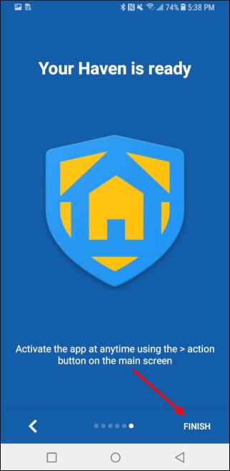 Завершение настройки Haven