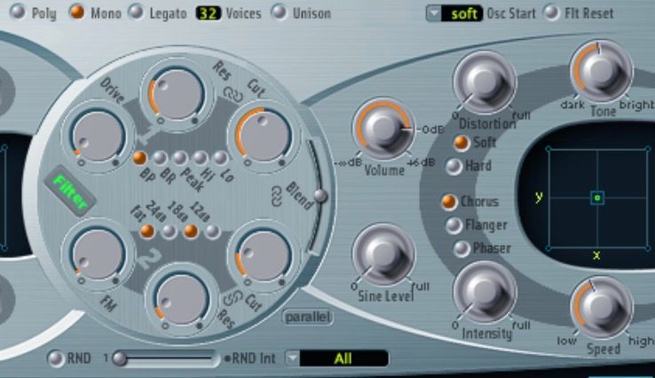 ES2 Synth Filter section