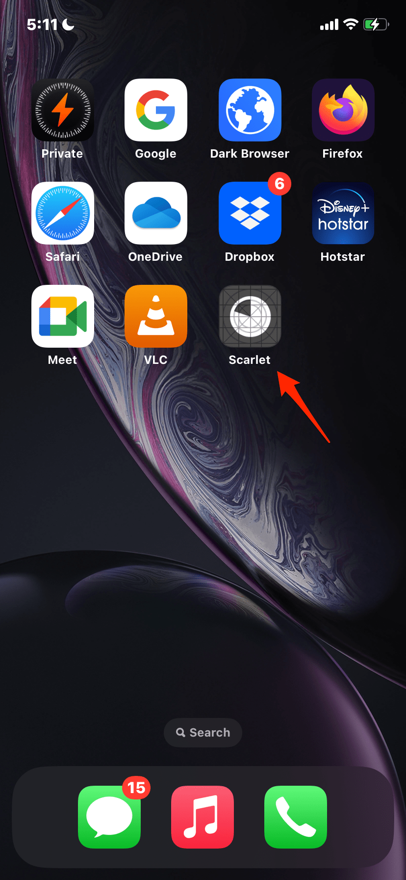 Процесс установки Scarlet