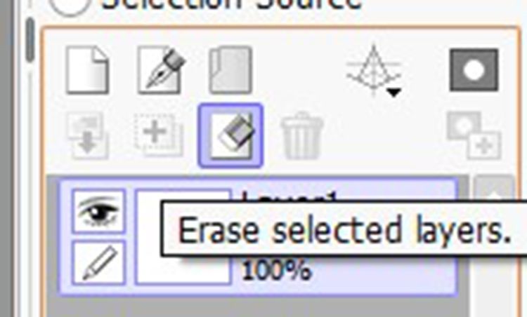 Painttool sai erase a layer