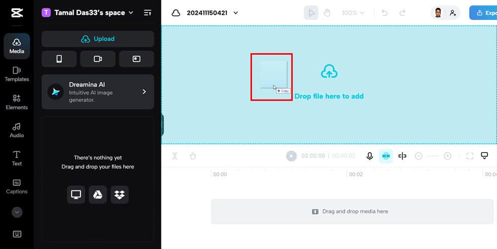 Импорт медиа