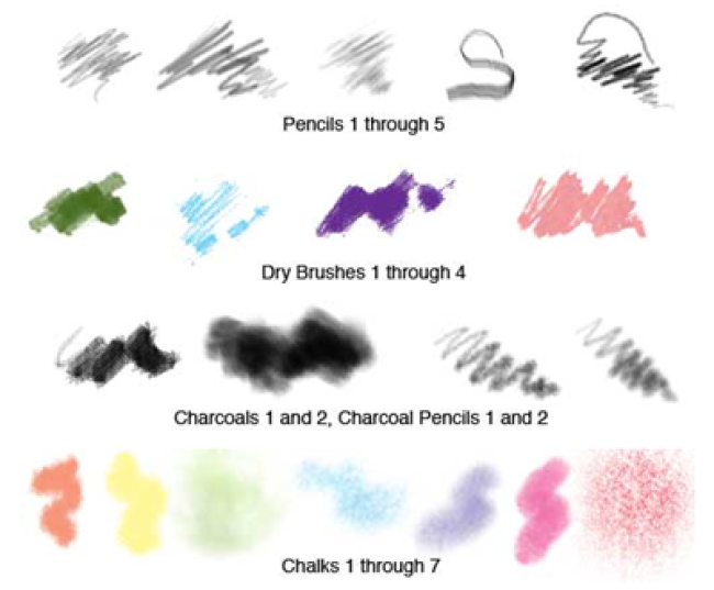 Пример набора общедоступных кистей для Photoshop