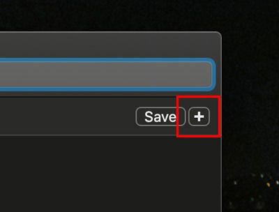 Кнопка добавления условия в умной папке