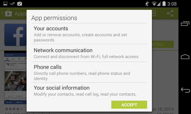 Разрешения Android для приложения