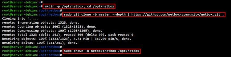 Загрузка кода NetBox