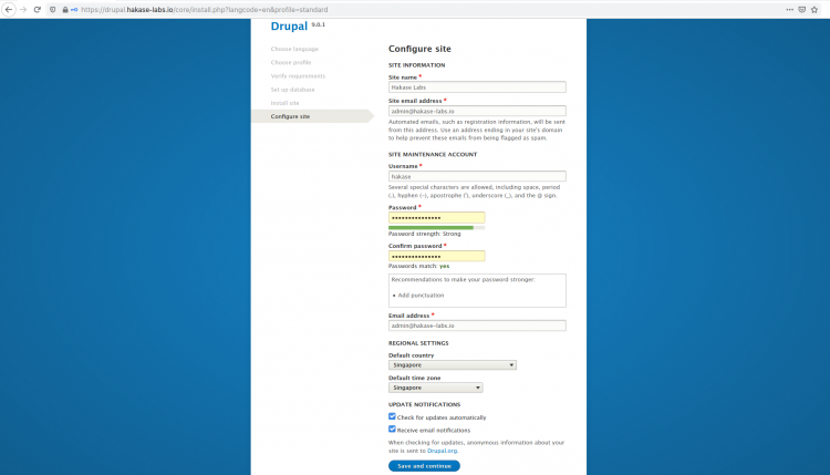 Конфигурация сайта Drupal