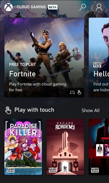 Запуск Fortnite в браузере через Xbox Cloud Gaming