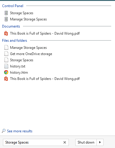 Окно Storage Spaces с кнопкой создания пула.
