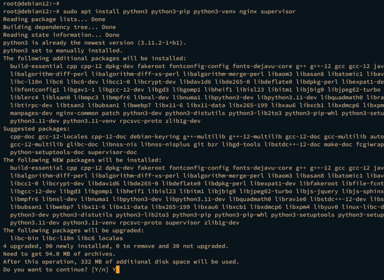 Flask + Gunicorn + Nginx на Debian 12 — Полный гайд