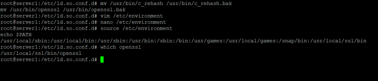 Путь к openssl на Ubuntu
