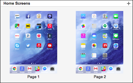 Перетаскивание и упорядочивание домашних страниц в iTunes