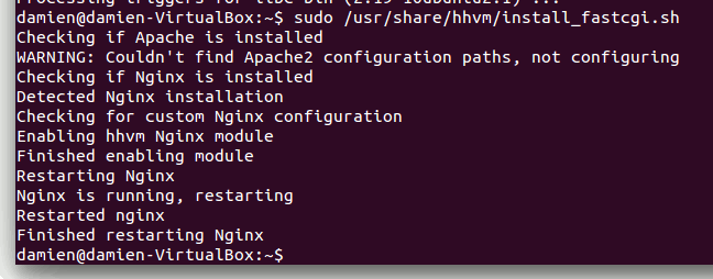 Установка fastcgi для HHVM