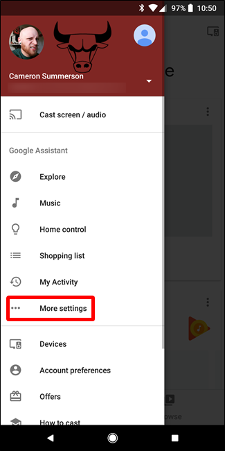 Опция подключения Netflix в настройках видео