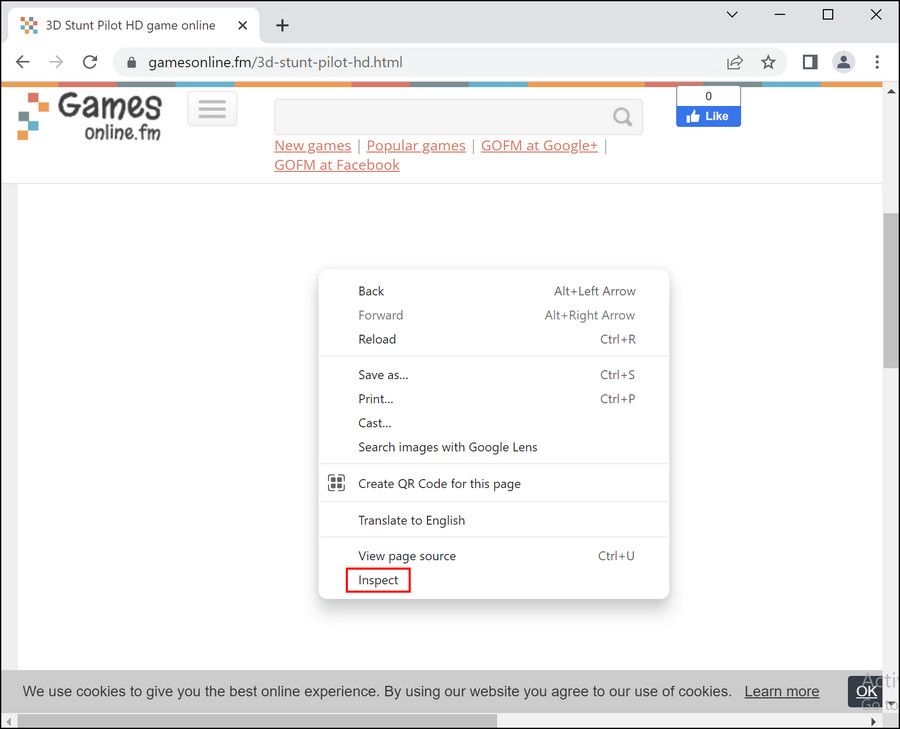 Опция «Просмотреть код» в Chrome