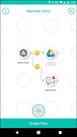 Кнопка Enable Flow для включения потока