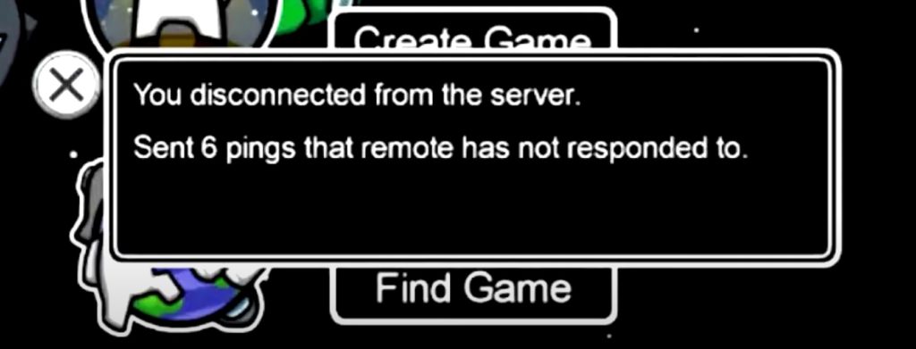Error: 6 pings sin respuesta remota