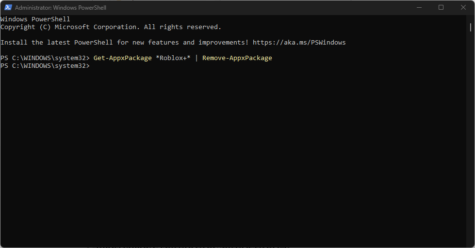 Команда Remove-AppxPackage в PowerShell
