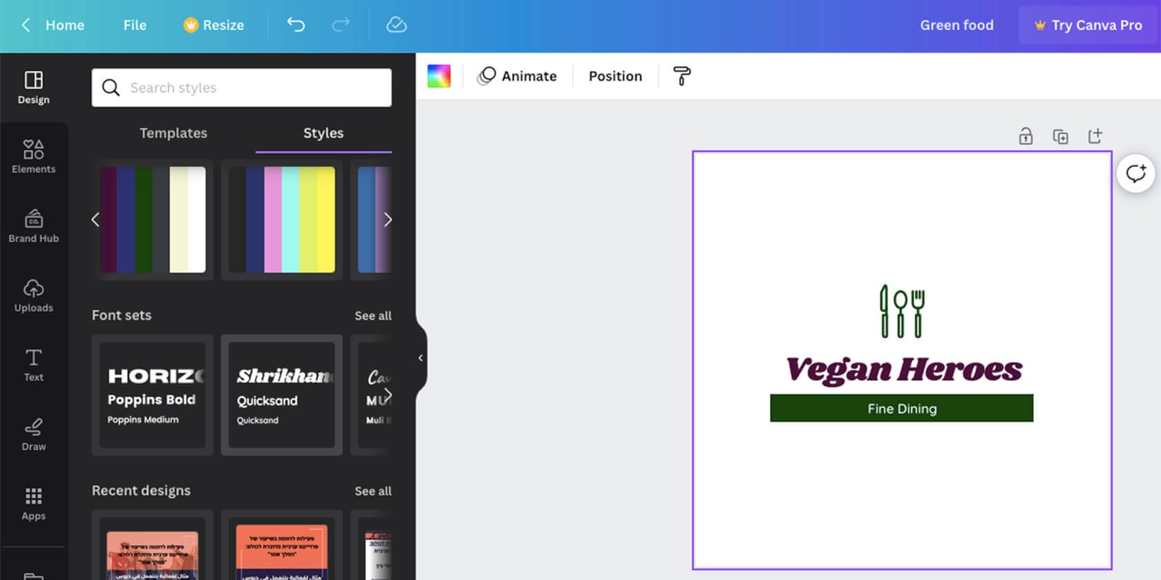Наборы шрифтов в Canva