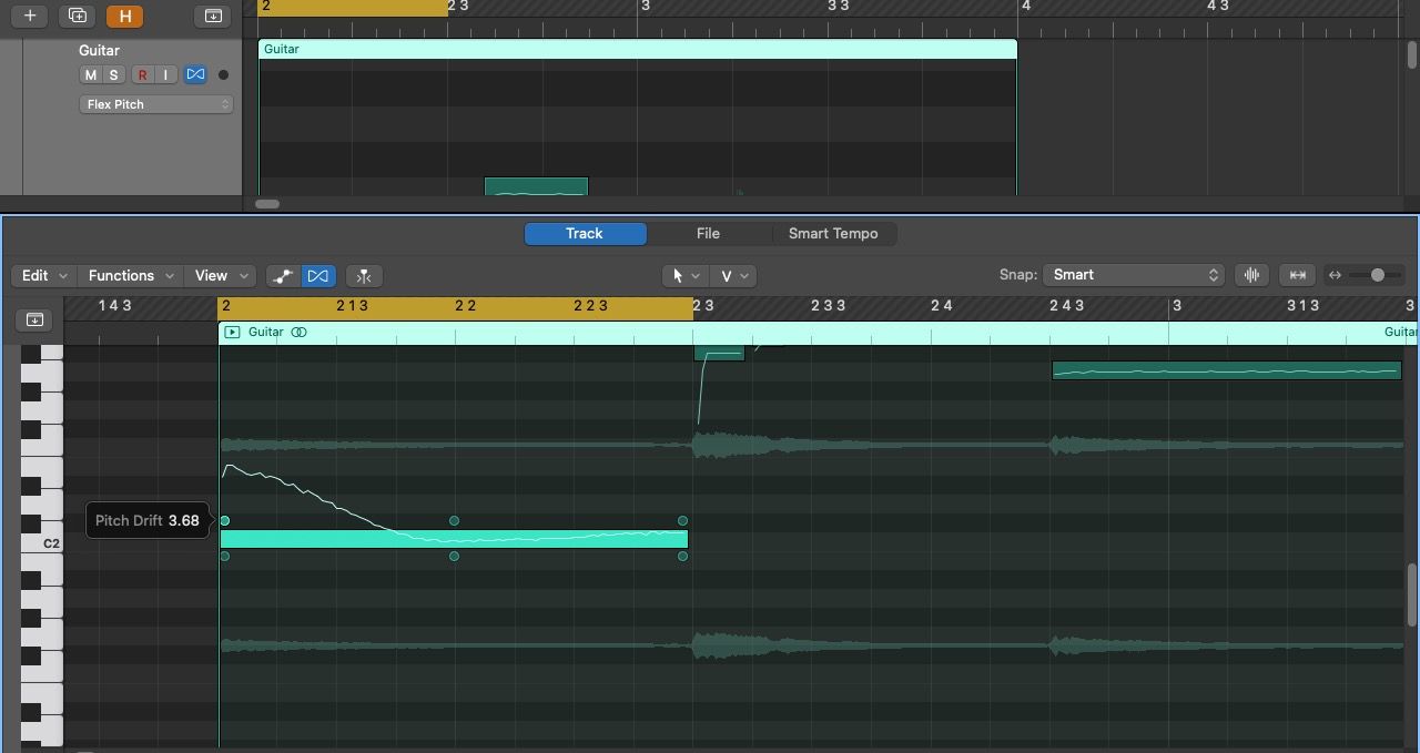 Функция Pitch Drift в Logic Pro X