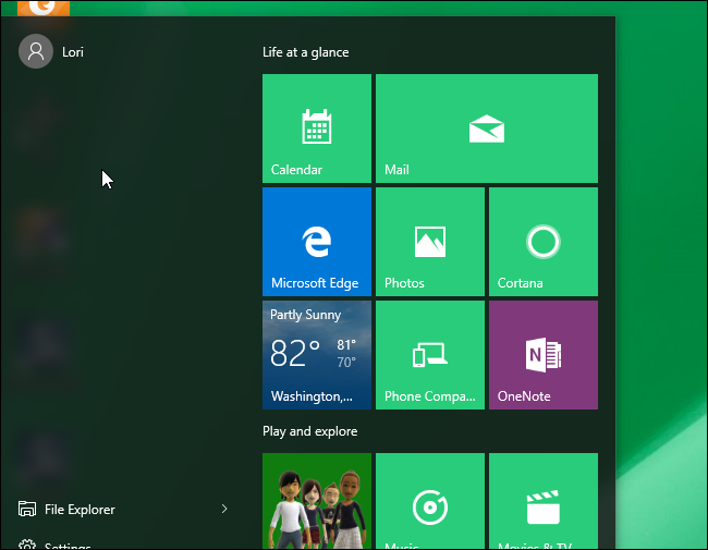 Меню Пуск без блока Чаще всего используемые