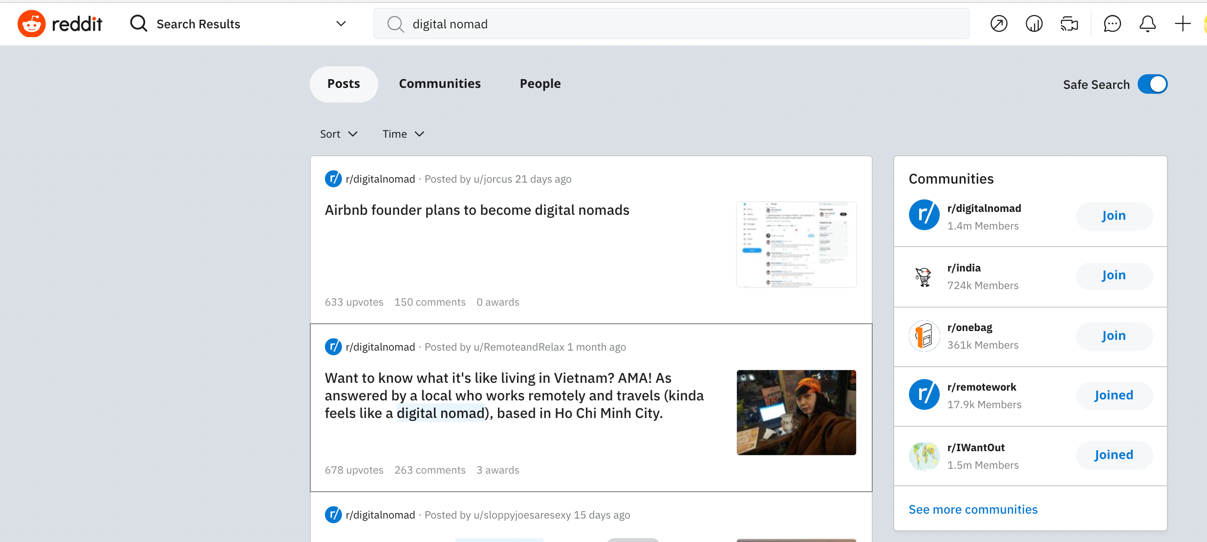 Список сообществ Reddit для цифровых кочевников