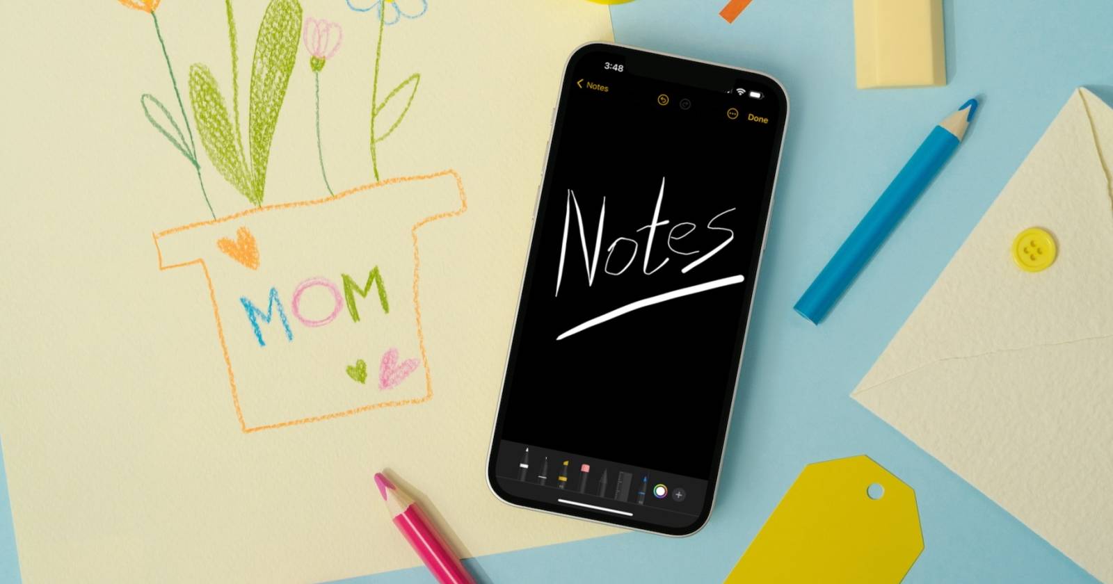 Заметки на iPhone, главный экран приложения