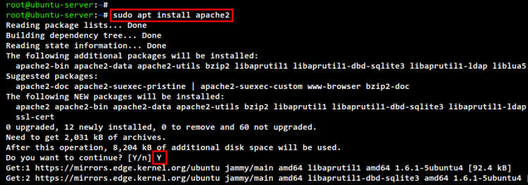 установка apache2