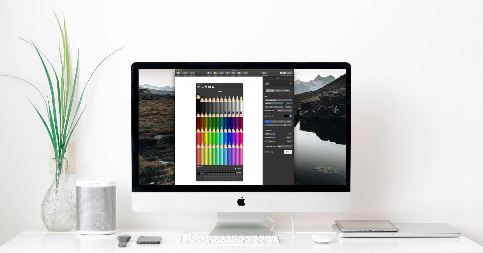 Точный цвет шрифта в Apple Pages