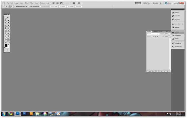 Открытие меню File > Scripts в Photoshop
