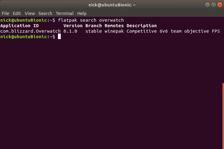 Поиск игры в Winepak через Flatpak