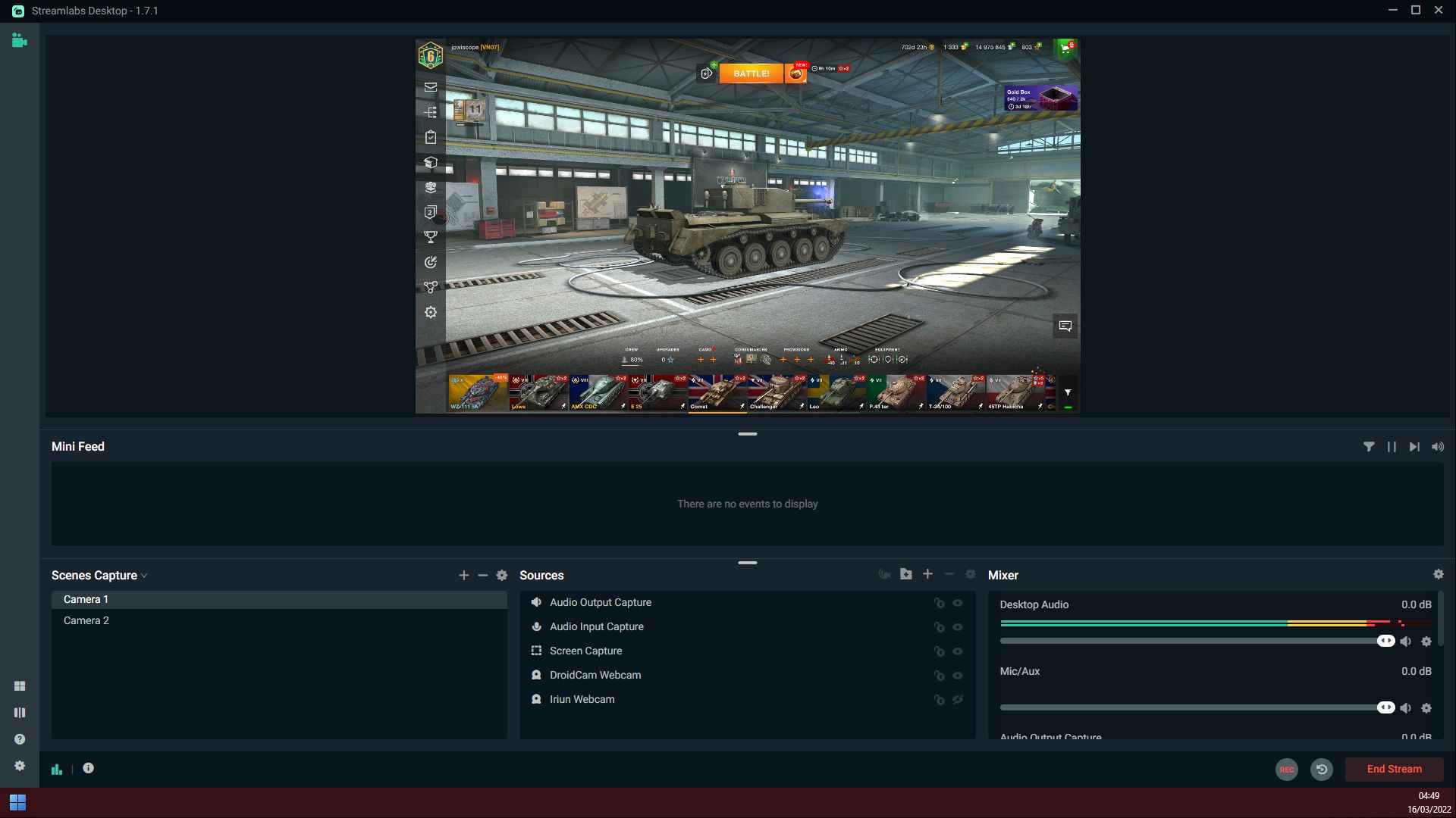 Настройка Streamlabs с World of Tanks