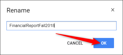 Введите новое имя и подтвердите.