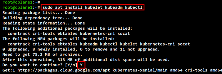 Установка kubelet kubeadm kubectl