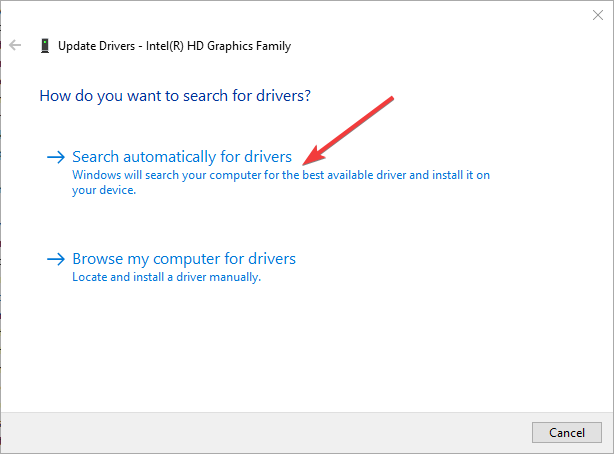 Опция «Автоматический поиск драйверов» в Диспетчере устройств