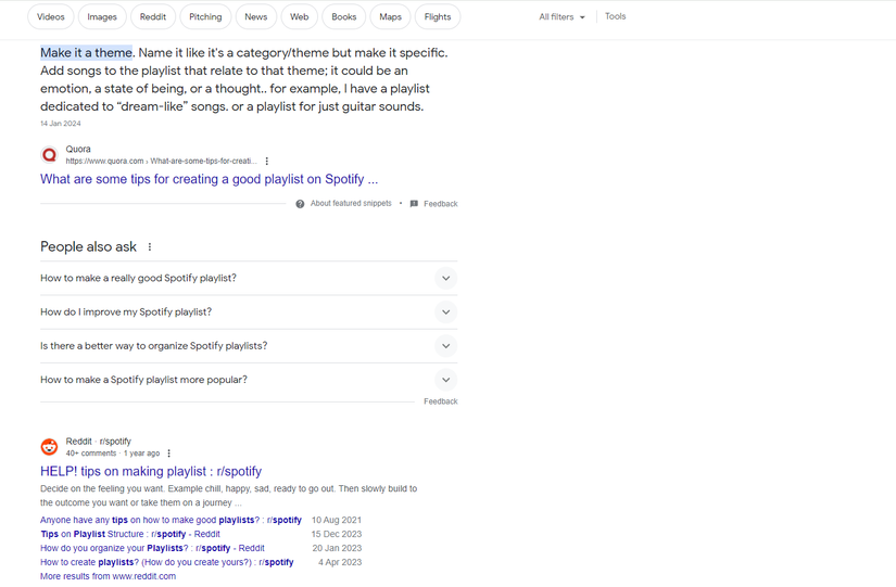 Поисковые результаты Google, где доминируют Quora и Reddit