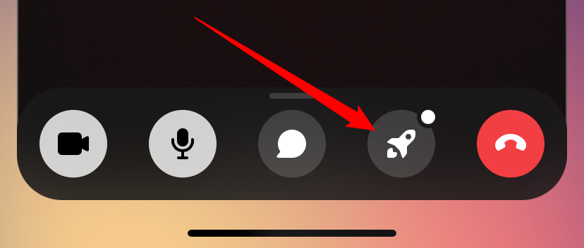 Нажмите значок ракеты внизу экрана, чтобы открыть опции.