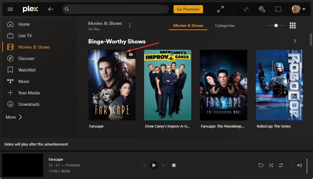 Исправить ошибку воспроизведения в Plex